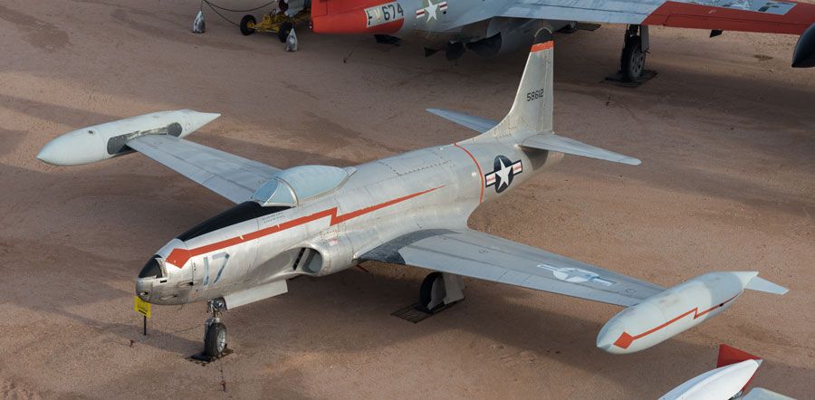 A picture of the Lockheed P-80B Shooting Star