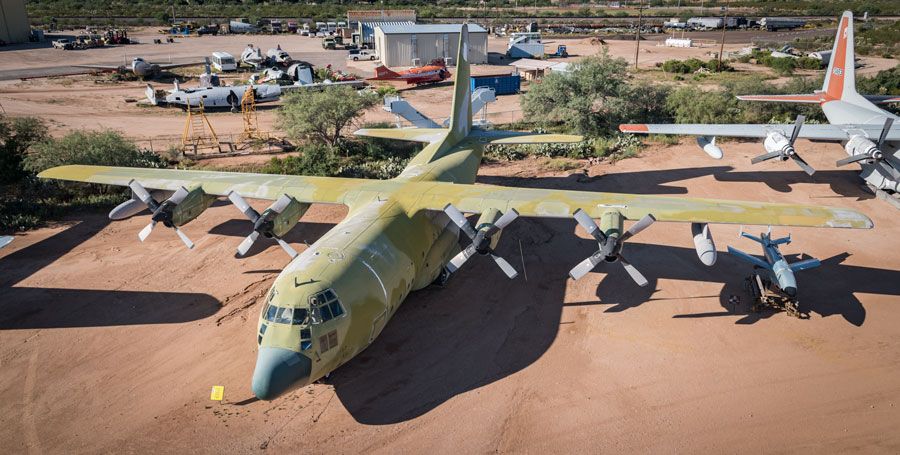 A picture of the Lockheed C-130A Hercules