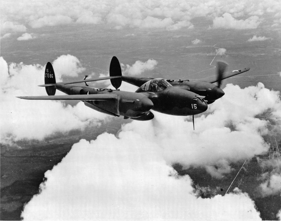 A picture of the Lockheed P-38G Lightning